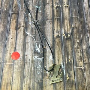 5for$10 Dragon Ball Z Dull Golden Z Black Wire Necklace NWOT Jewerly